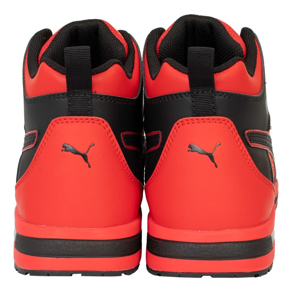 プーマ安全靴#63.215 25.5cmスイッチバック・レッド・ディスクミッド