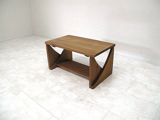 美品　HIDA　キツツキ　飛騨産業 オーク無垢材ローテーブル 　センターテーブル