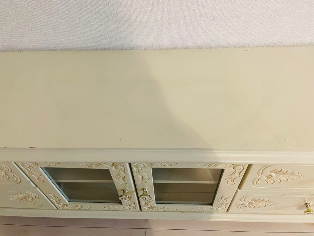 ロココ調　猫脚アンティークテレビ台