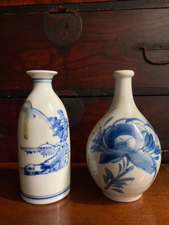2点おまとめ】染付 徳利 酒器 花瓶 古伊万里 骨董 時代物 - メルカリ