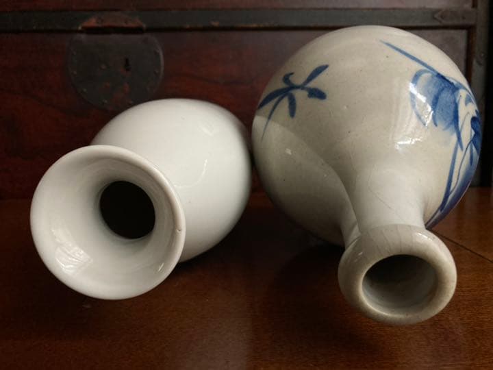 2点おまとめ】染付 徳利 酒器 花瓶 古伊万里 骨董 時代物 - メルカリ