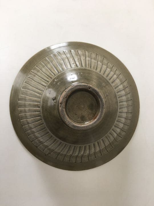 断捨離半特別割引　中国宋時代　耀州窯　青磁花紋鎬鉢　名品