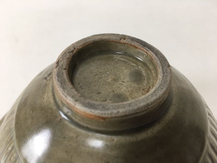 断捨離半特別割引　中国宋時代　耀州窯　青磁花紋鎬鉢　名品