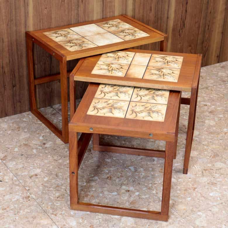 ネストテーブル 3Pセット チーク ヴィンテージ デンマーク ミッドセンチュリー