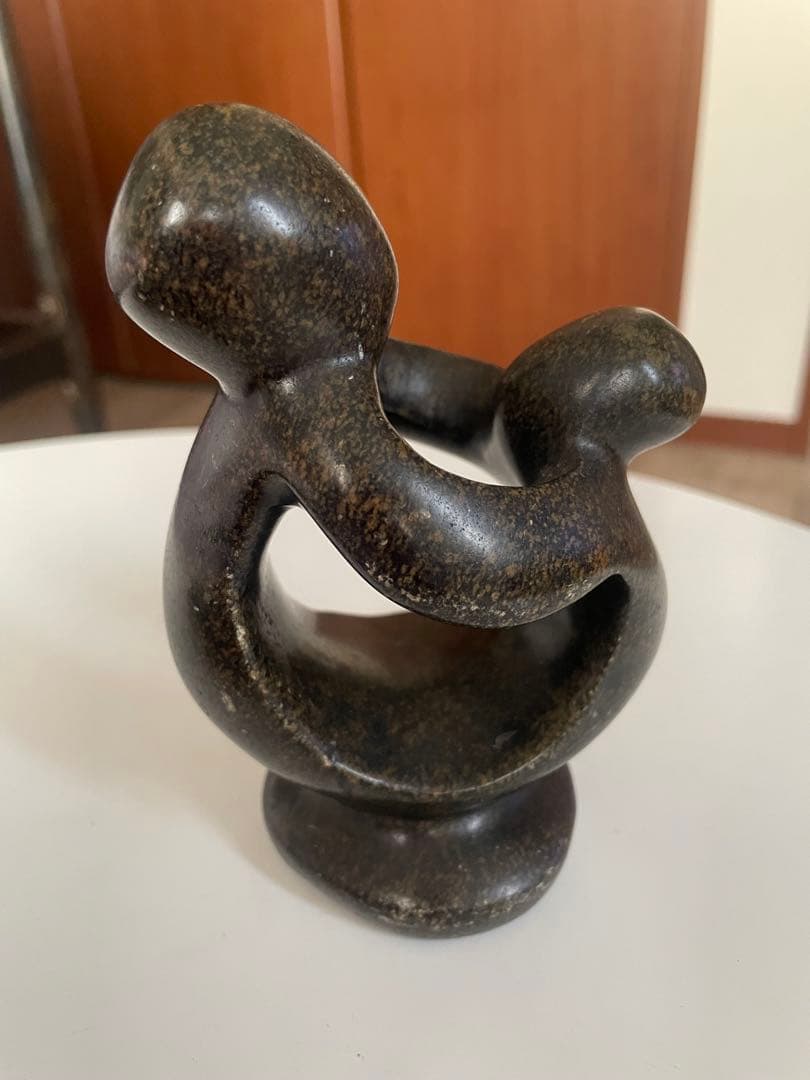 アフリカ ケニア オブジェ・キシイ ソープストーン スカルプチャー　中古品