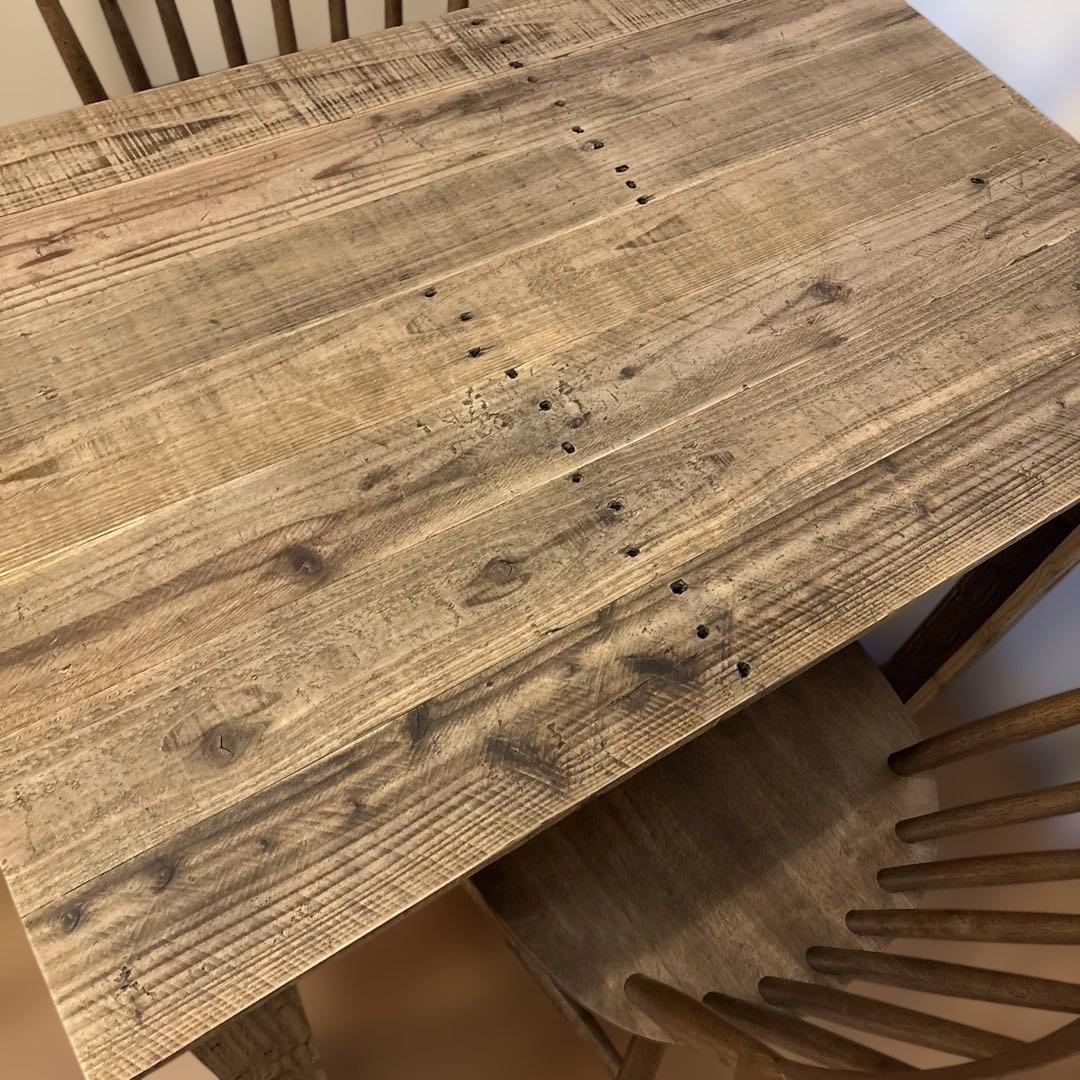 カフェモク　リサイクルウッド　古材　ダイニングテーブル　ハンドメイド