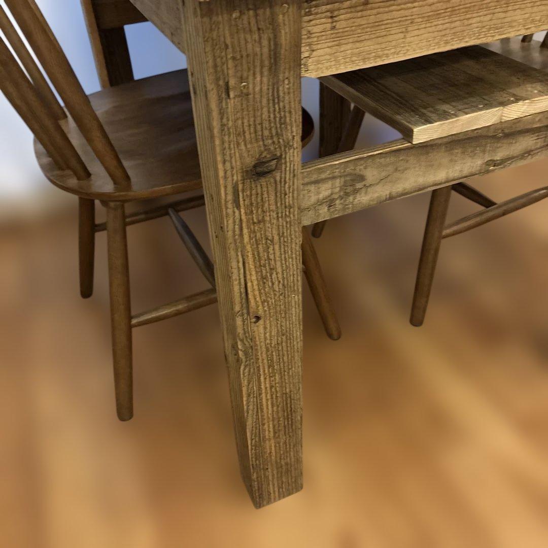 カフェモク　リサイクルウッド　古材　ダイニングテーブル　ハンドメイド