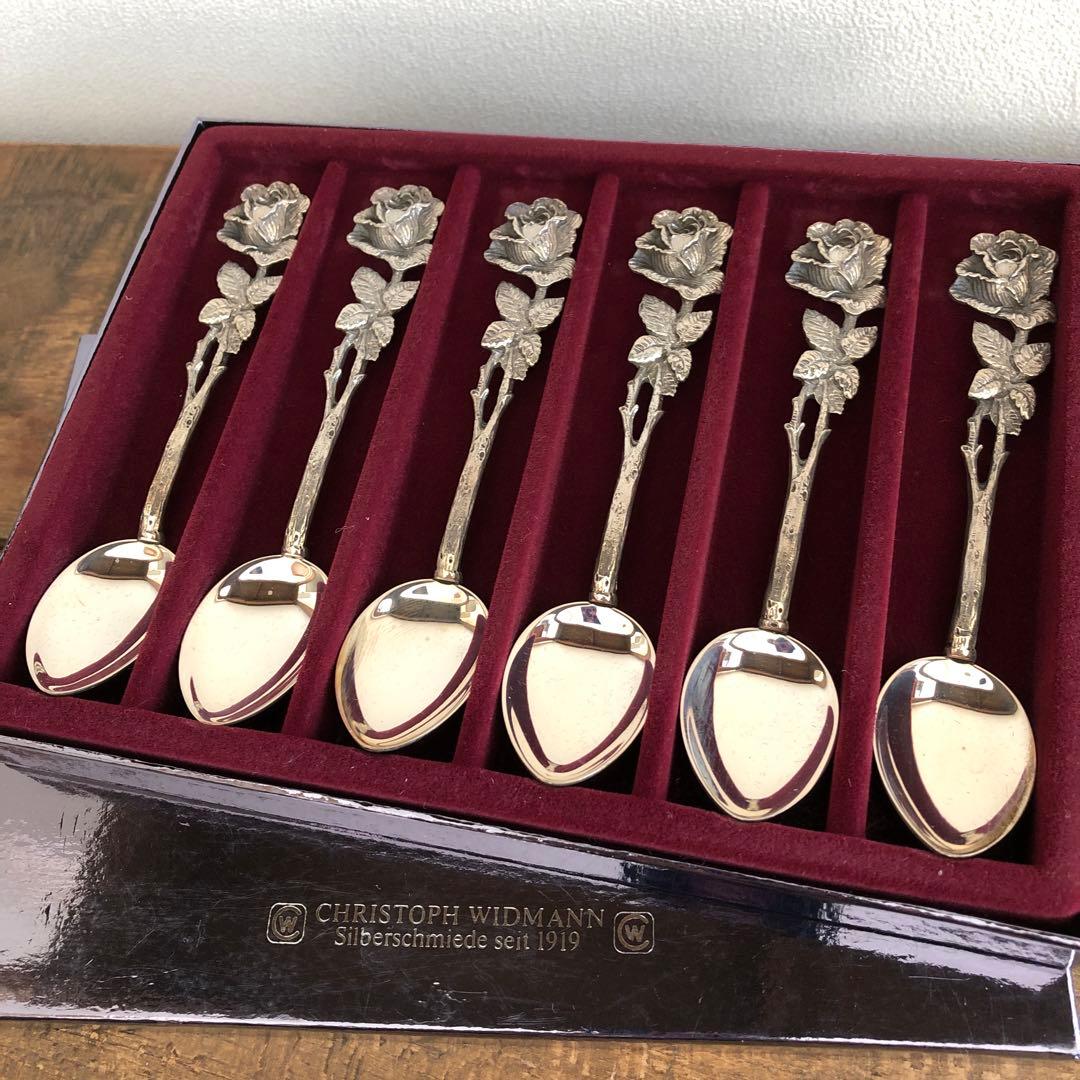 クリストフウィドマン　ヒルデスハイムローズ　スプーン6客　925シルバー　純銀