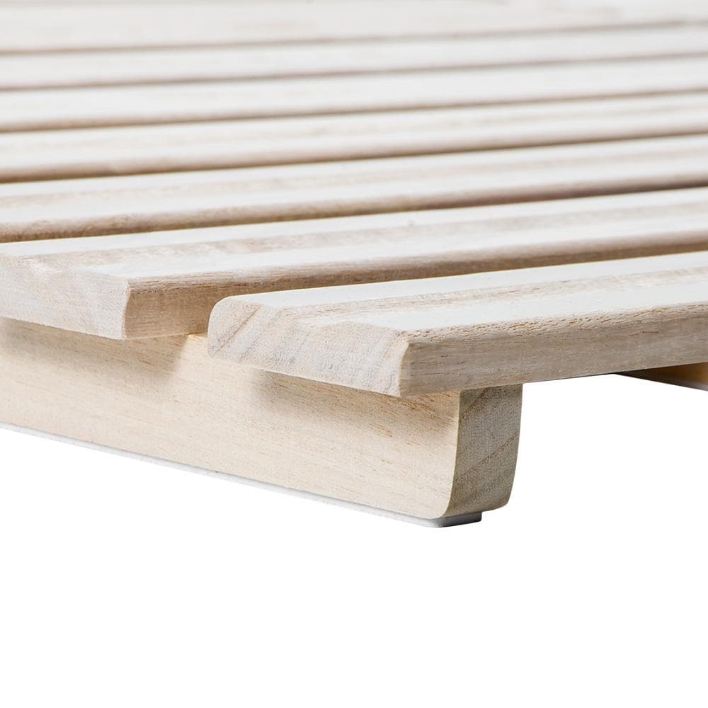 【新品】ゼミダブル 折りたたみすのこベッド 天然桐 二つ折り コンパクト