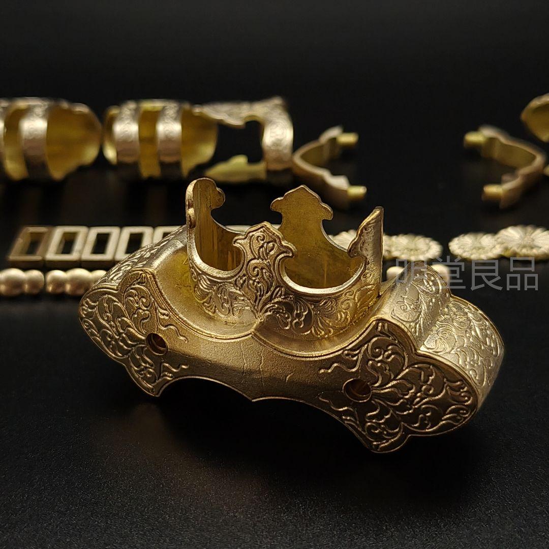 年末セール衛府の太刀金具 菊紋の図 切羽目釘鐺太刀拵鞘金具 金工品