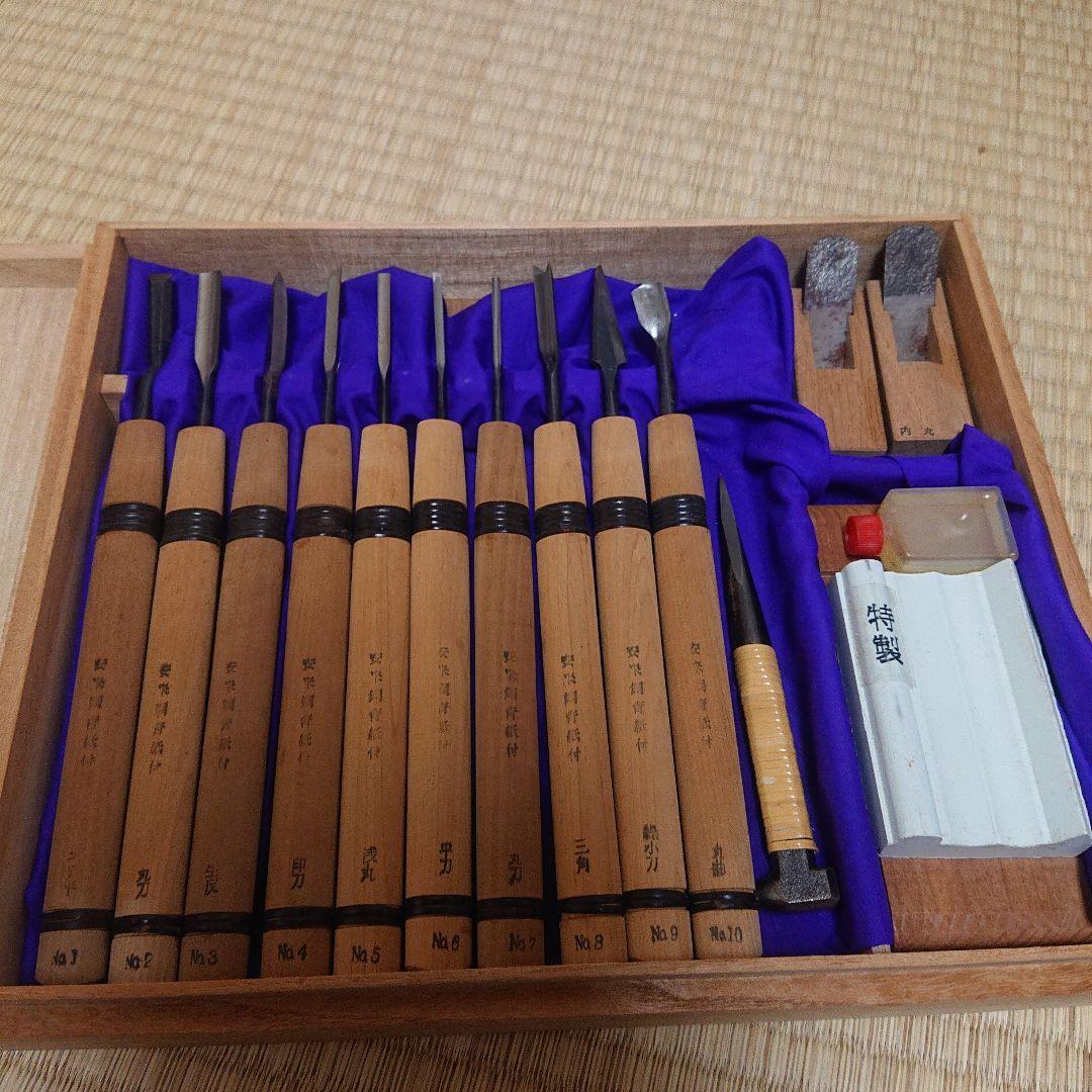 彫清　拓　 彫刻小道具　10本組　#彫刻刀　# 小道具　#突き鑿　#大工道具