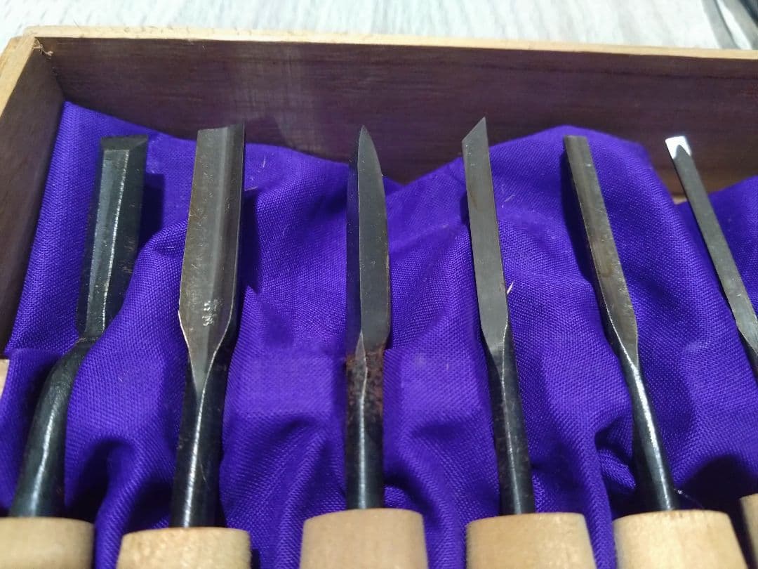 彫清　拓　 彫刻小道具　10本組　#彫刻刀　# 小道具　#突き鑿　#大工道具