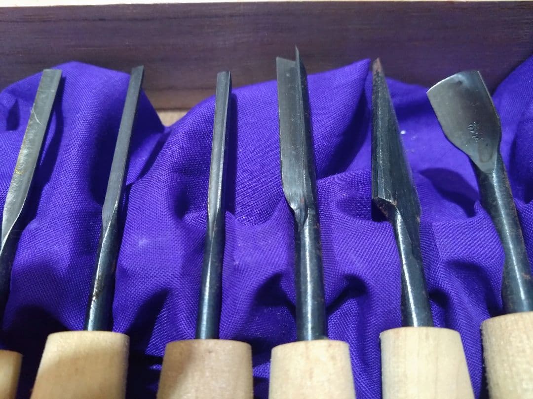 彫清　拓　 彫刻小道具　10本組　#彫刻刀　# 小道具　#突き鑿　#大工道具