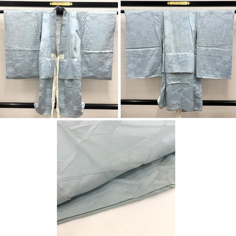 410ab36■七五三 五歳 着物&羽織&袴&角帯 色紋付 一つ紋■状態良好