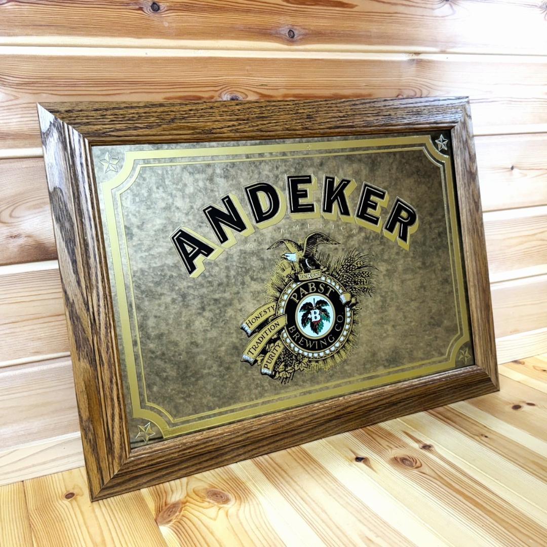 ANDEKER パブミラー Pabst パブストブルーリボン 鏡 ビンテージ