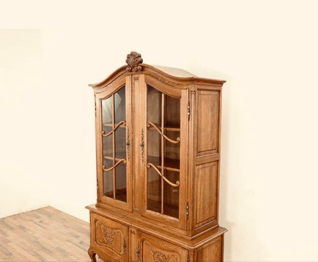 フランス アンティーク 家具 キャビネット 飾り棚 オーク材 1930年代