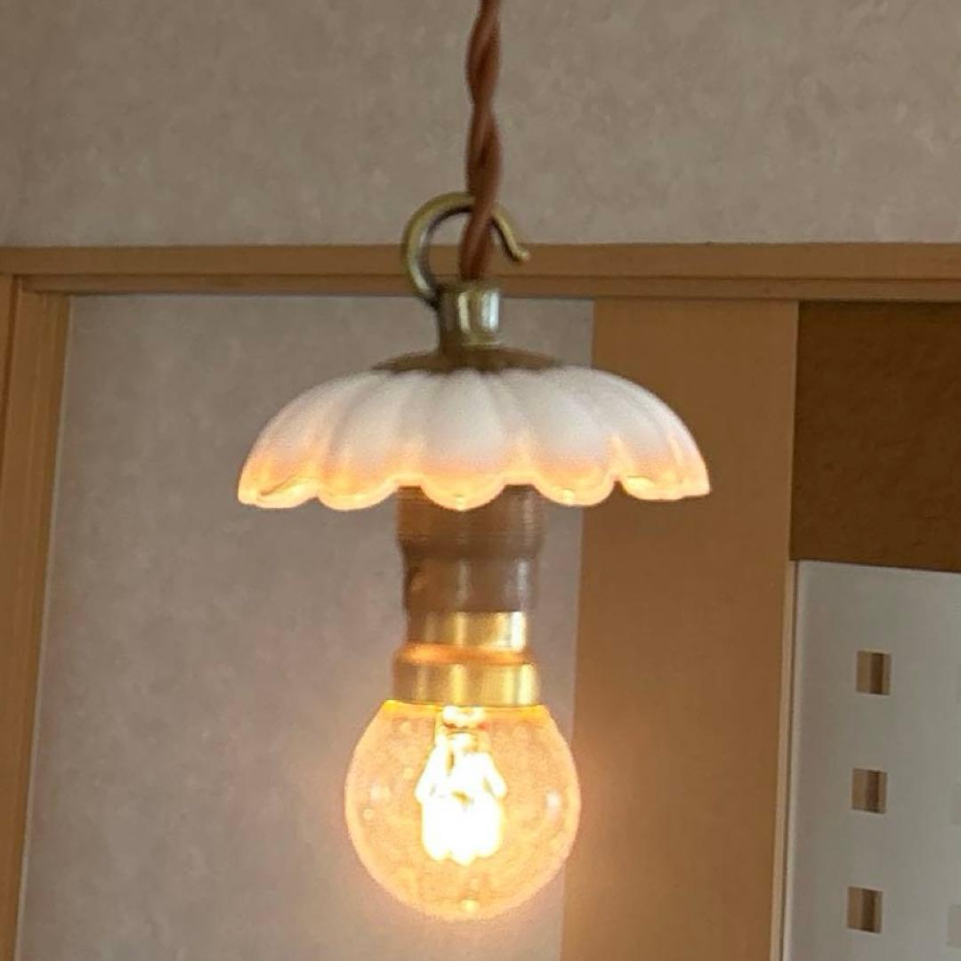 ご確認用　フランス アンティーク オパリンミルクガラス　ランプシェード