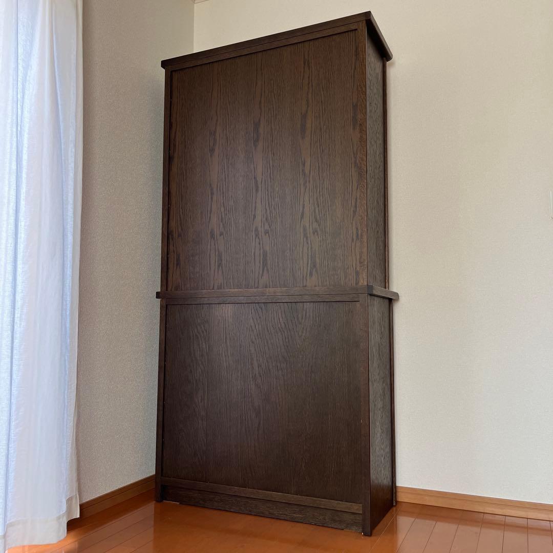 柏木工　ガラスキャビネット　アンティーク　店舗什器　楢材　食器棚