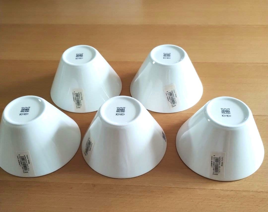 【レア!旧ロゴ新品】 KOKO ココボウル 250ml ホワイト アラビア　5個