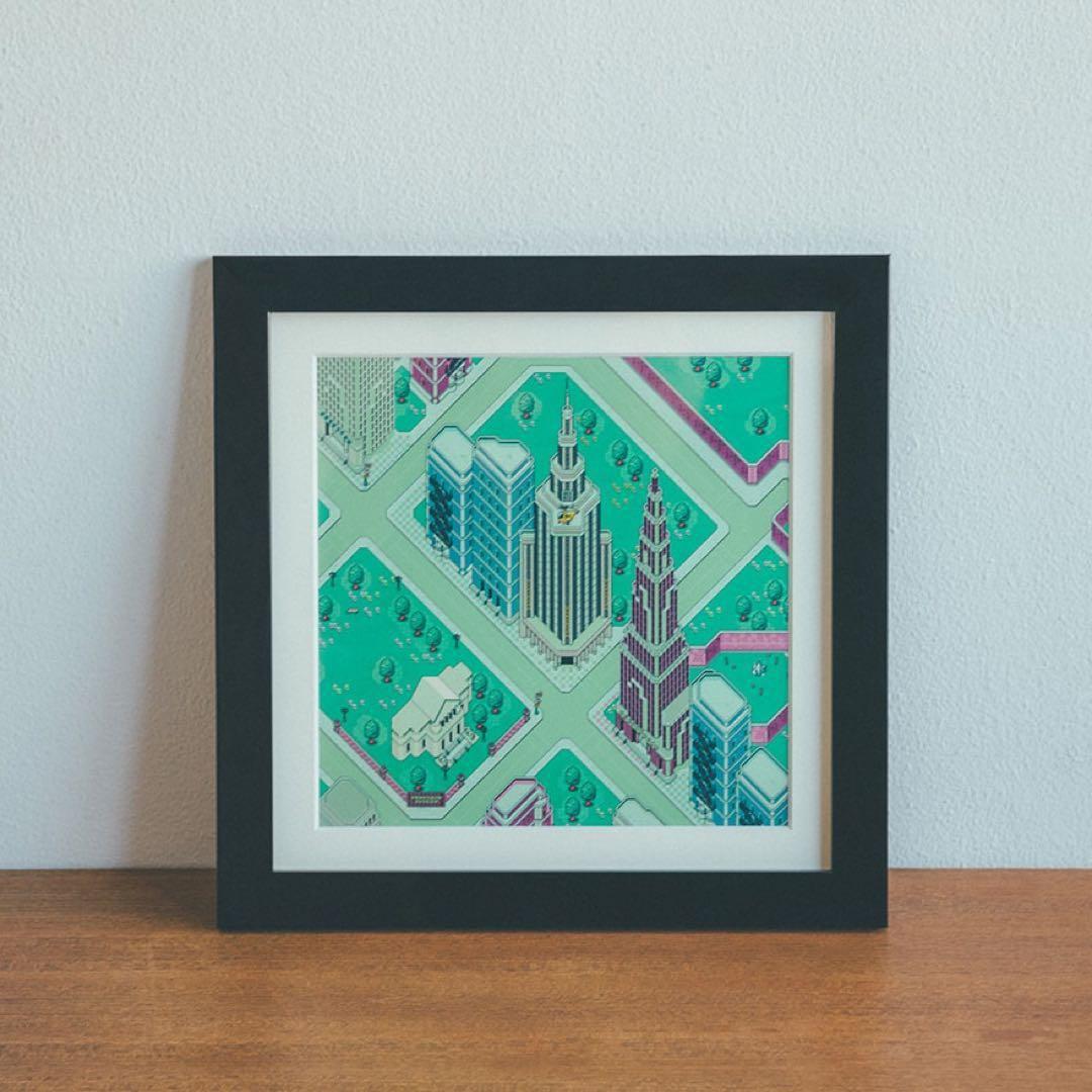 【ほぼ日】MOTHER2 フォーサイド　レプリカスクリーン　Sサイズ　黒