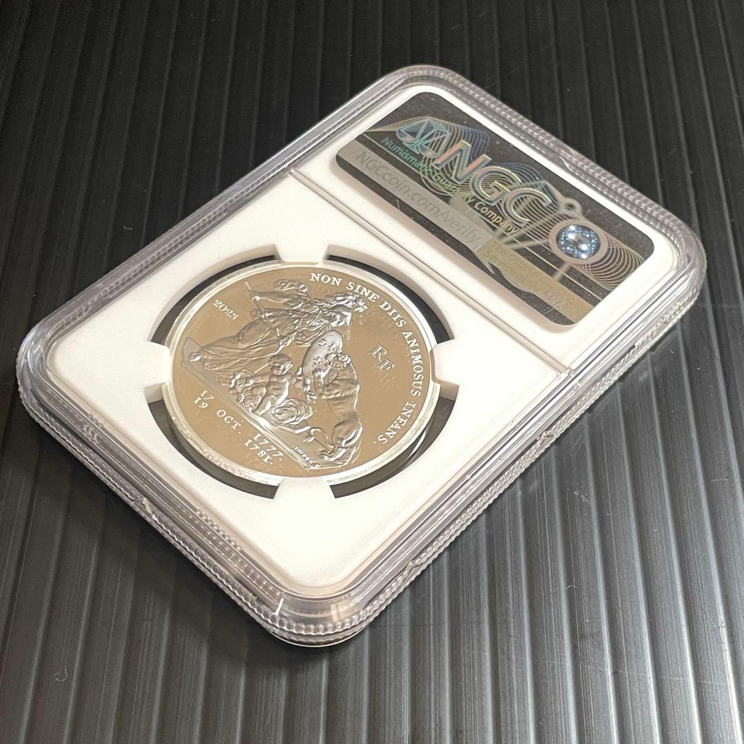 フランス「リベルタス・アメリカーナ」20ユーロ 銀貨 PF70 ウルトラカメオ