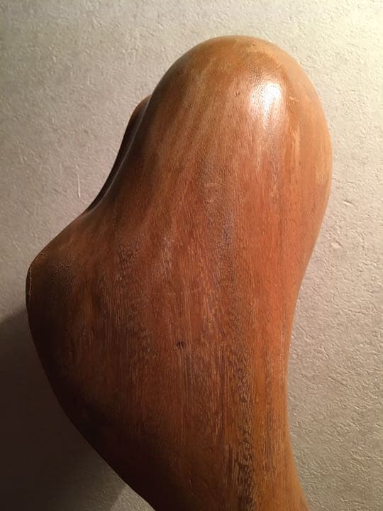 50s ビンテージ 木彫り 彫刻 女性像 胸像 バスト ハンドメイド 当時物