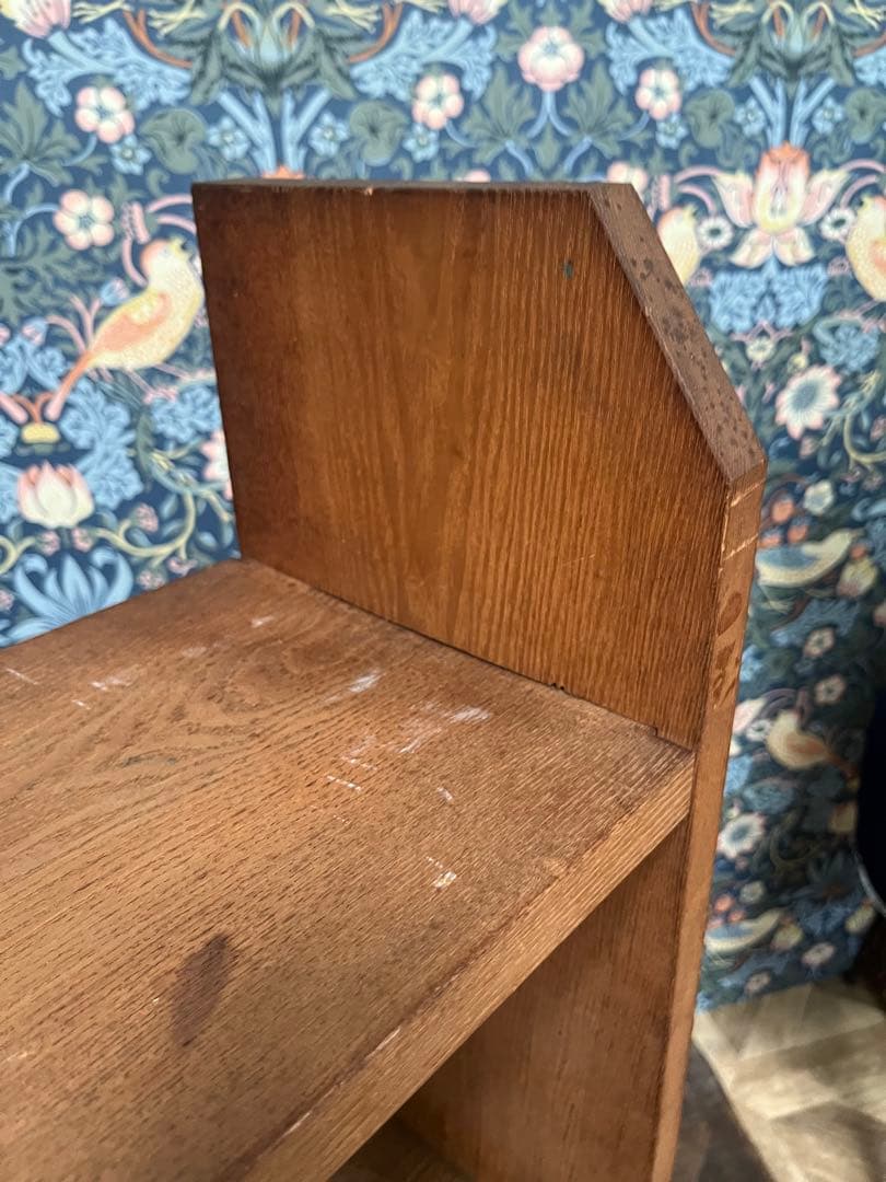 シェルフ 木製 当時物 楔棚 インテリア 棚 昭和レトロ 本棚