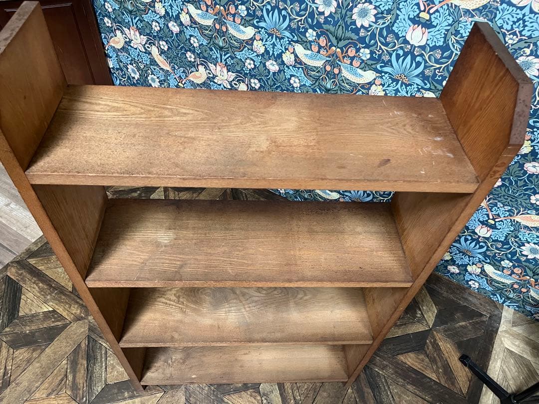 シェルフ 木製 当時物 楔棚 インテリア 棚 昭和レトロ 本棚