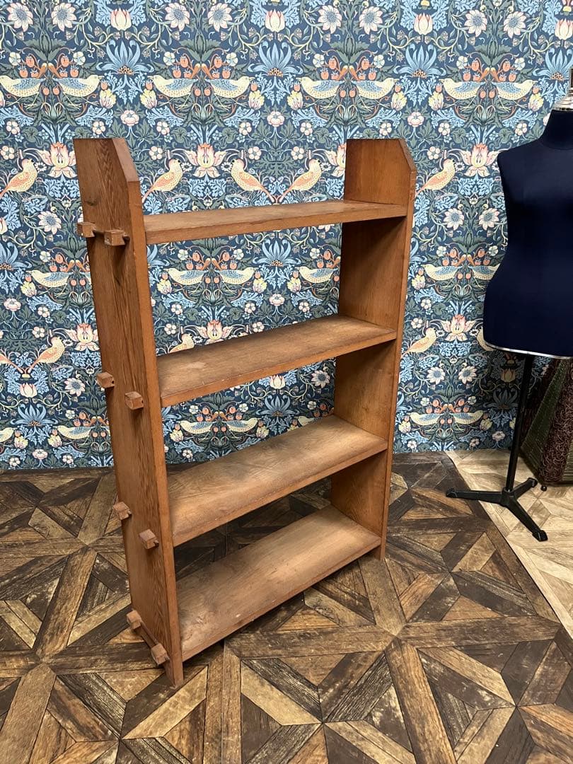 シェルフ 木製 当時物 楔棚 インテリア 棚 昭和レトロ 本棚