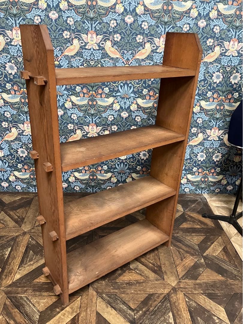 シェルフ 木製 当時物 楔棚 インテリア 棚 昭和レトロ 本棚