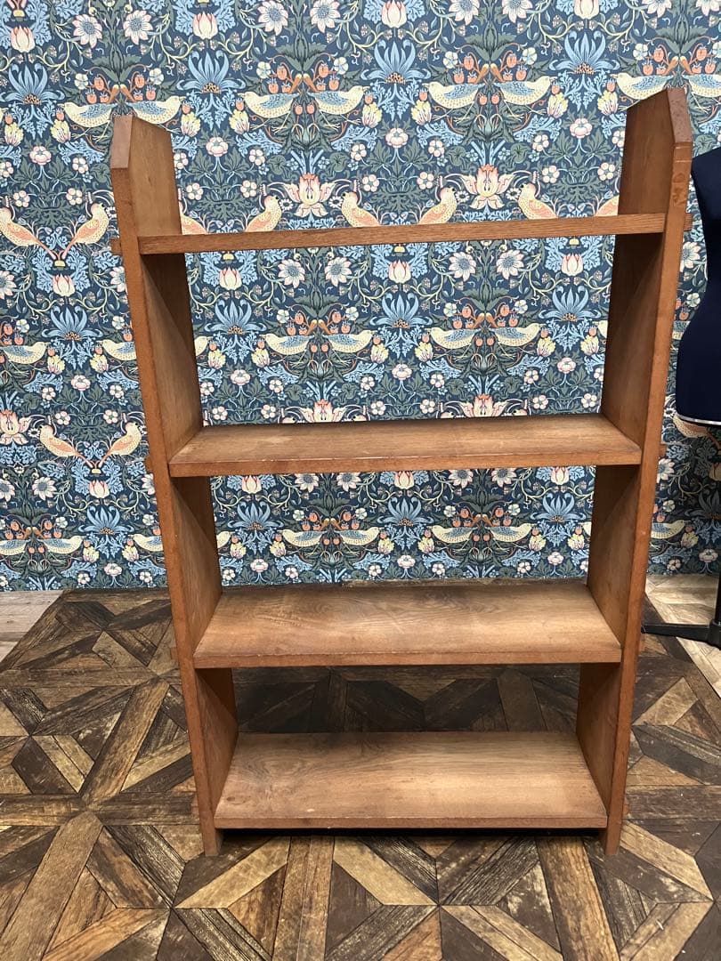 シェルフ 木製 当時物 楔棚 インテリア 棚 昭和レトロ 本棚