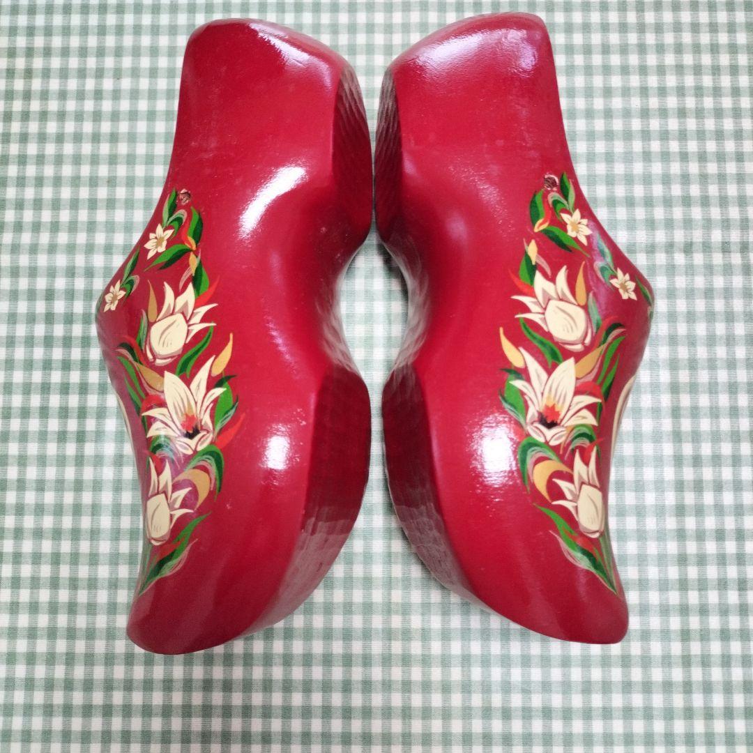 Holland 伝統的な赤い木靴　23センチ