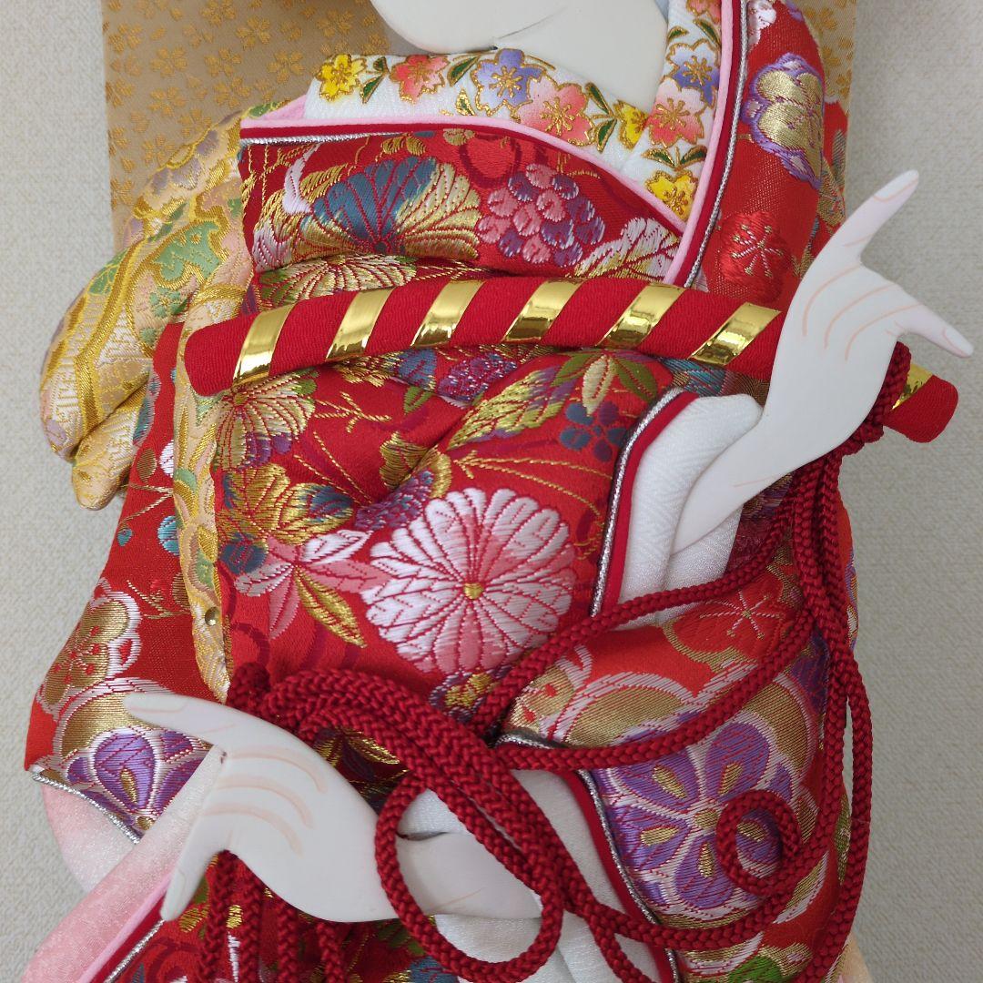 伝統的羽子板 　金襴　タイトル【汐汲】スタンド付