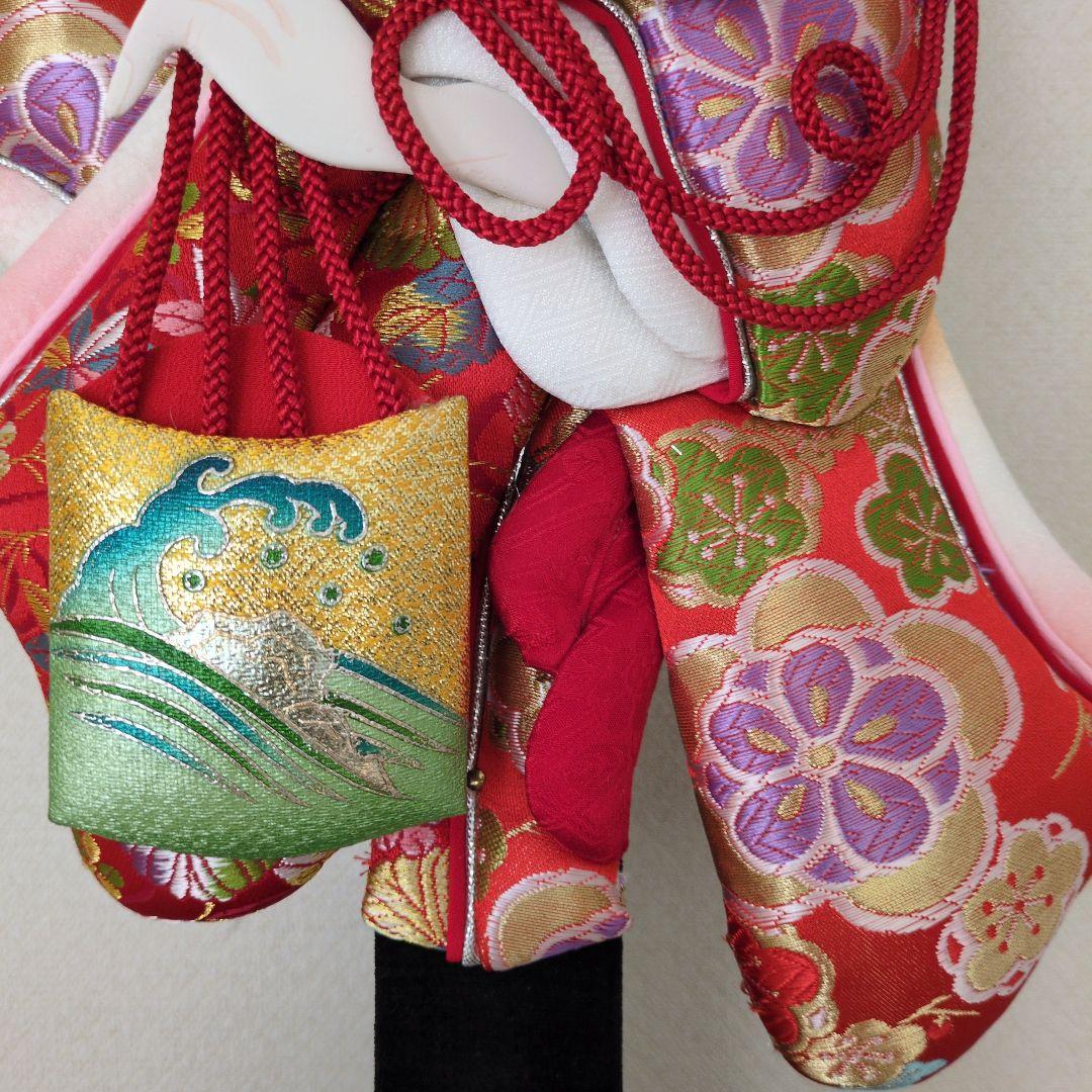 伝統的羽子板 　金襴　タイトル【汐汲】スタンド付