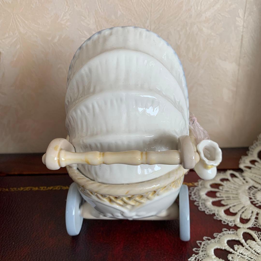 ベア　くまさん　ベビーカー　ポーセリン　陶磁器　オルゴール