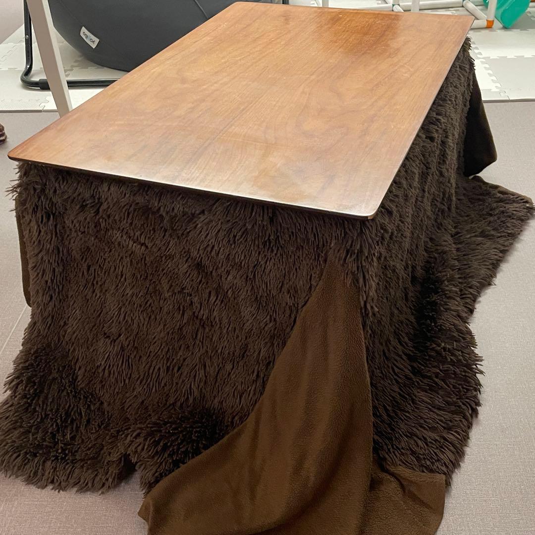 【送料込み・動作確認済】ヤマソロ　木製こたつテーブル　布団セット　ブラウン