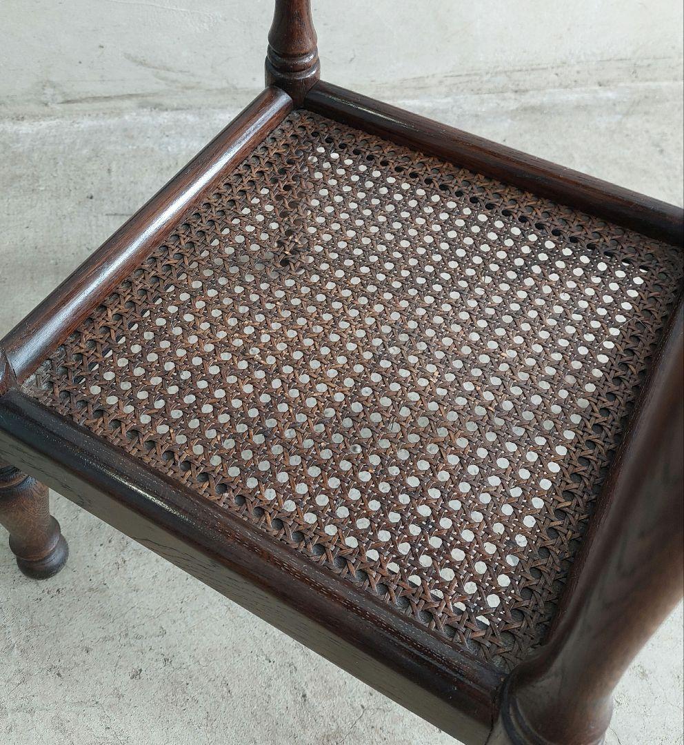 カリモク家具 フラワースタンド 電話台 サイドテーブル ラタン棚