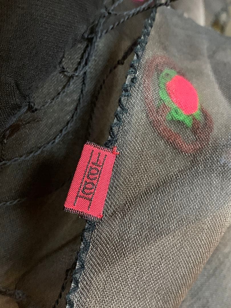 イッセイミヤケ　HaaT オーガンジー　刺繍ストール　極美品