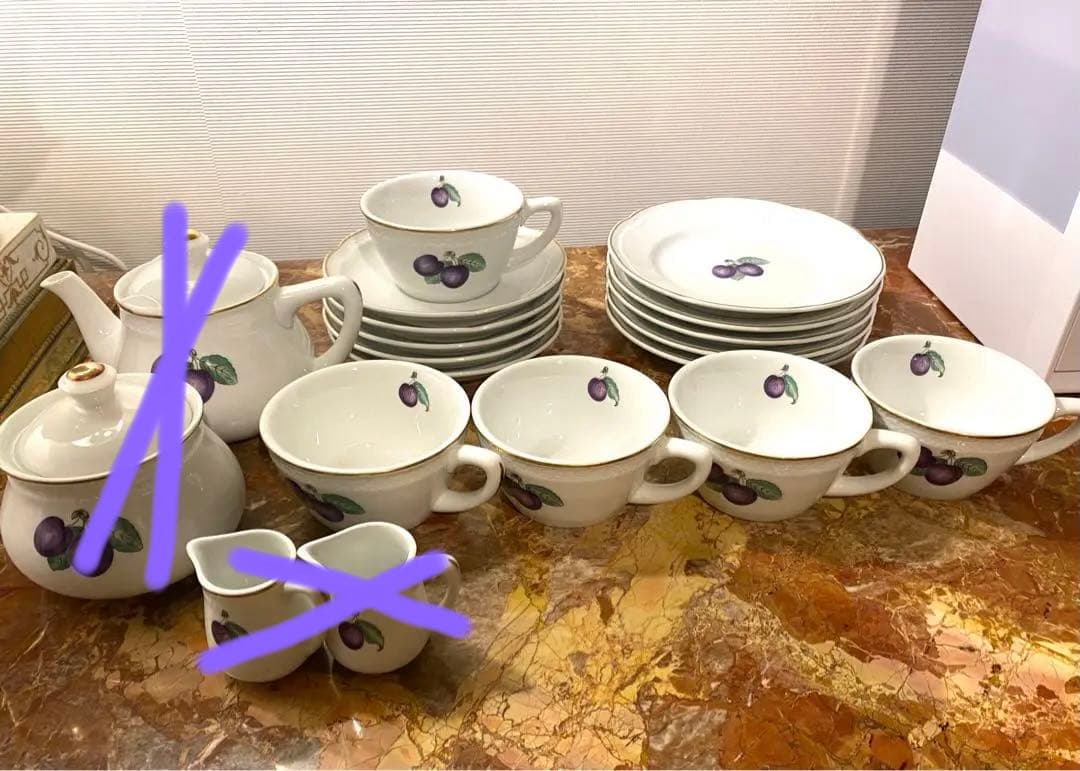 リチャードジノリ　ボンジョルノプルーンティーセット