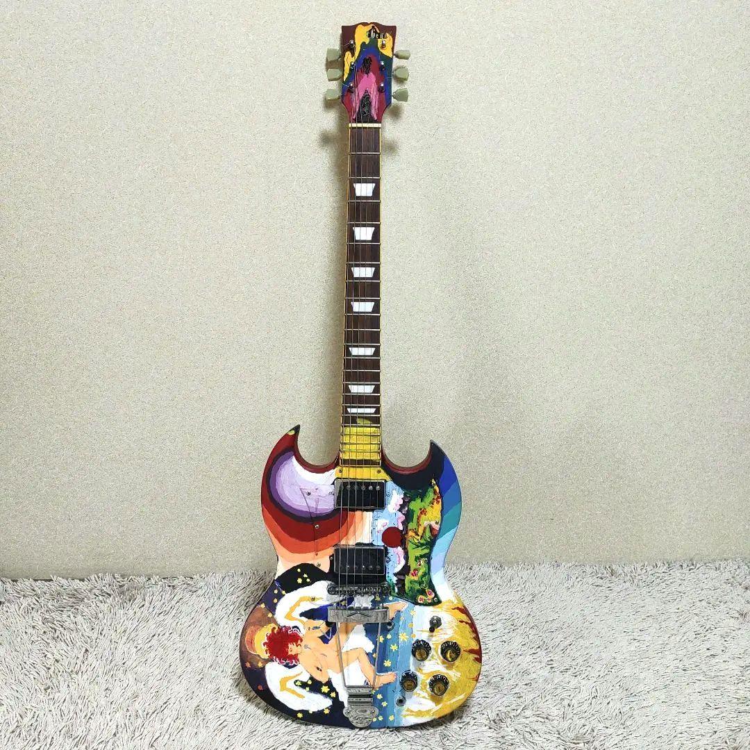 【ジャンク】photogenic エレキギター フォトジェニック　ペイント