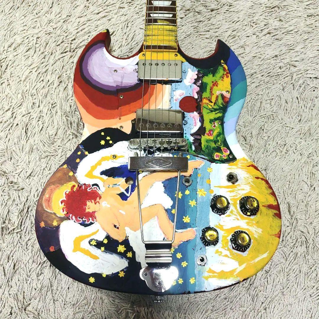 【ジャンク】photogenic エレキギター フォトジェニック　ペイント