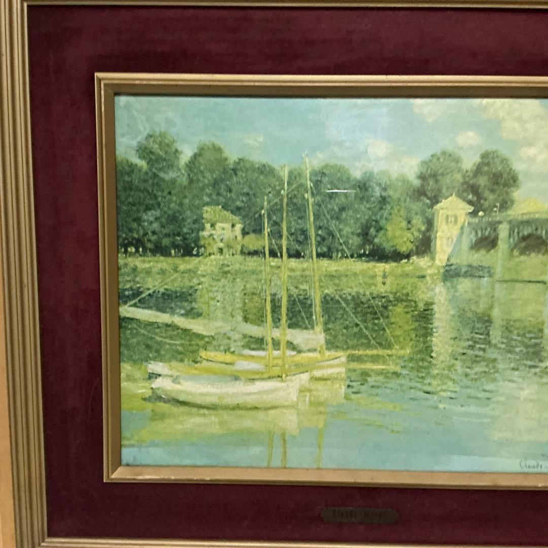 作者　Claude Monet （クラウド　モネ）　油彩画　ボート 1874年