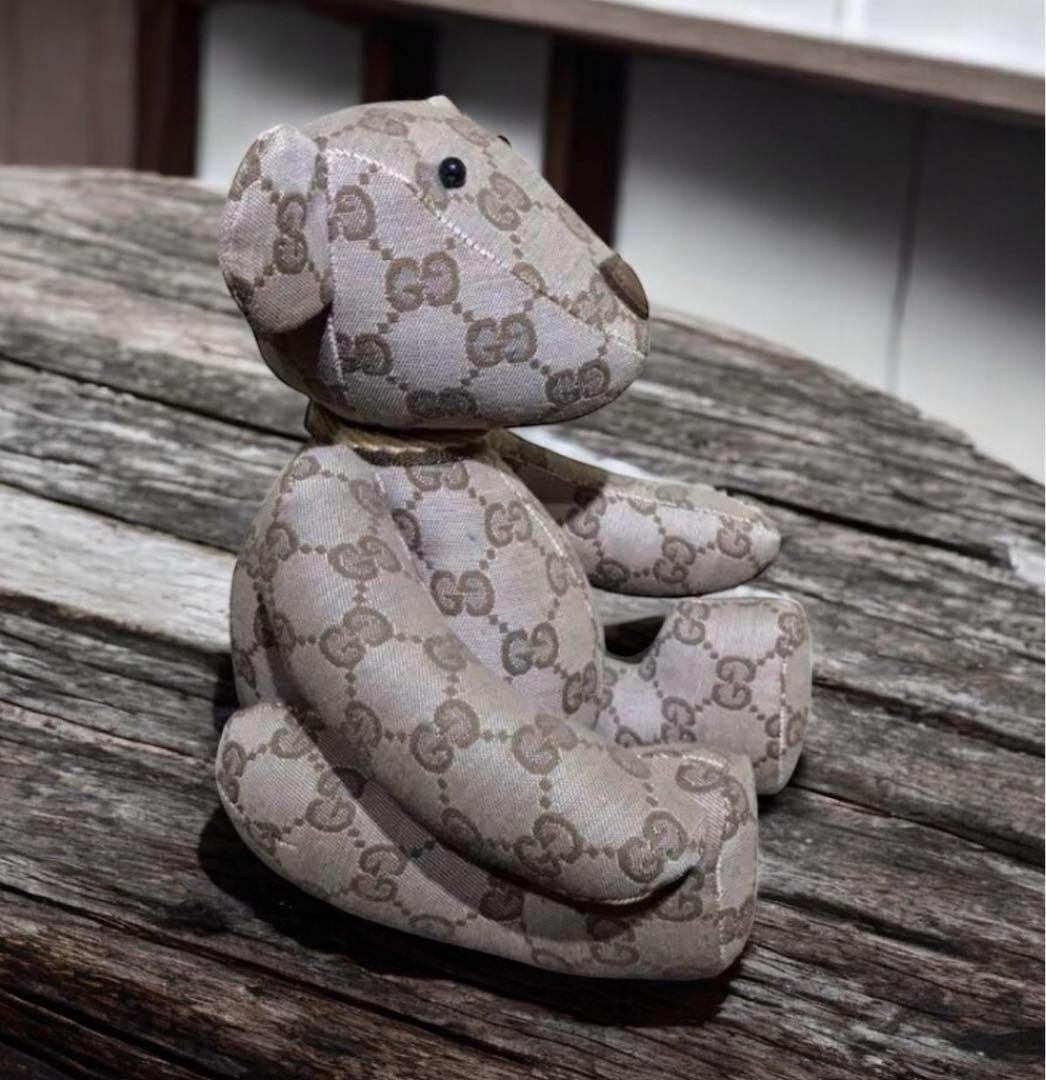 GUCCI グッチ GGキャンバス テディベア ぬいぐるみ オールドグッチ
