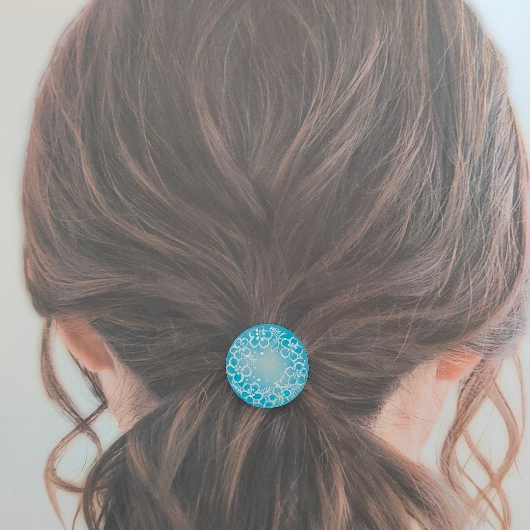 【793】ハンドメイド　レジン　ヘアゴム　ポニーフック