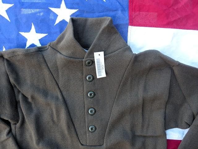 1994\" デッド！ 米軍実物 ５ボタンセーター Ｍ ヘンリーネック 85