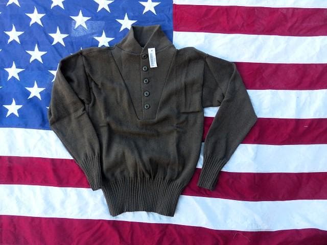 1994\" デッド！ 米軍実物 ５ボタンセーター Ｍ ヘンリーネック 85