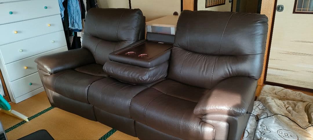 ヤマダオリジナル 電動リクライニングソファ YES140001DBR3P/L25