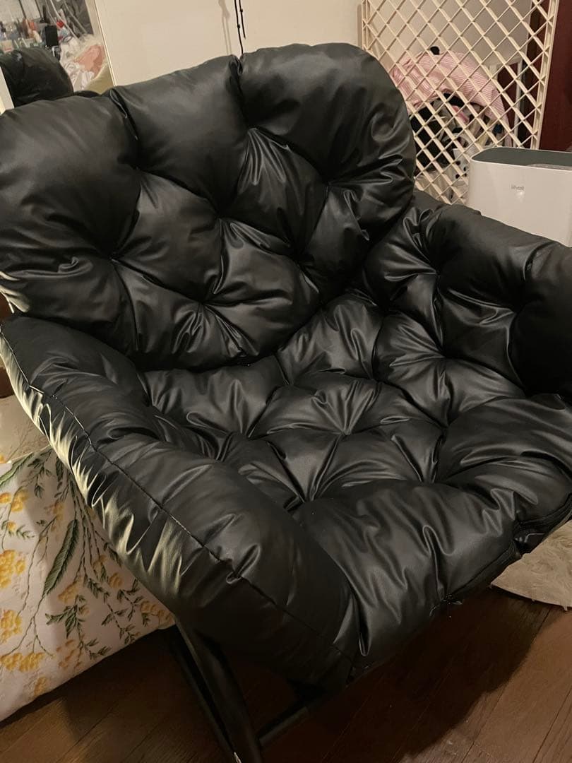 【トマトさま専用枠です♡】　黒い1人掛けソファ