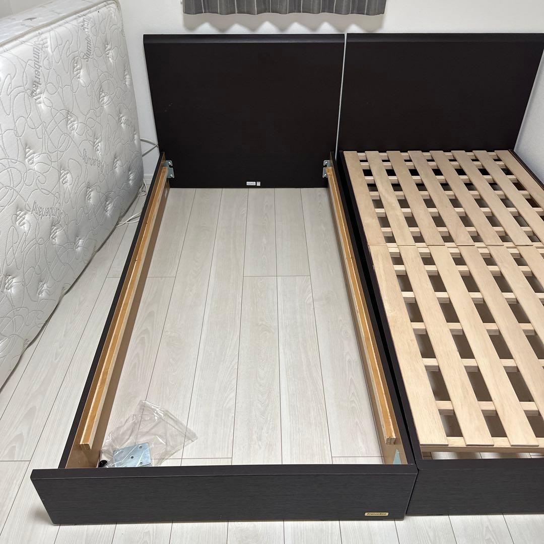 フランスベッド　シングルベッドフレーム×2 キングサイズ