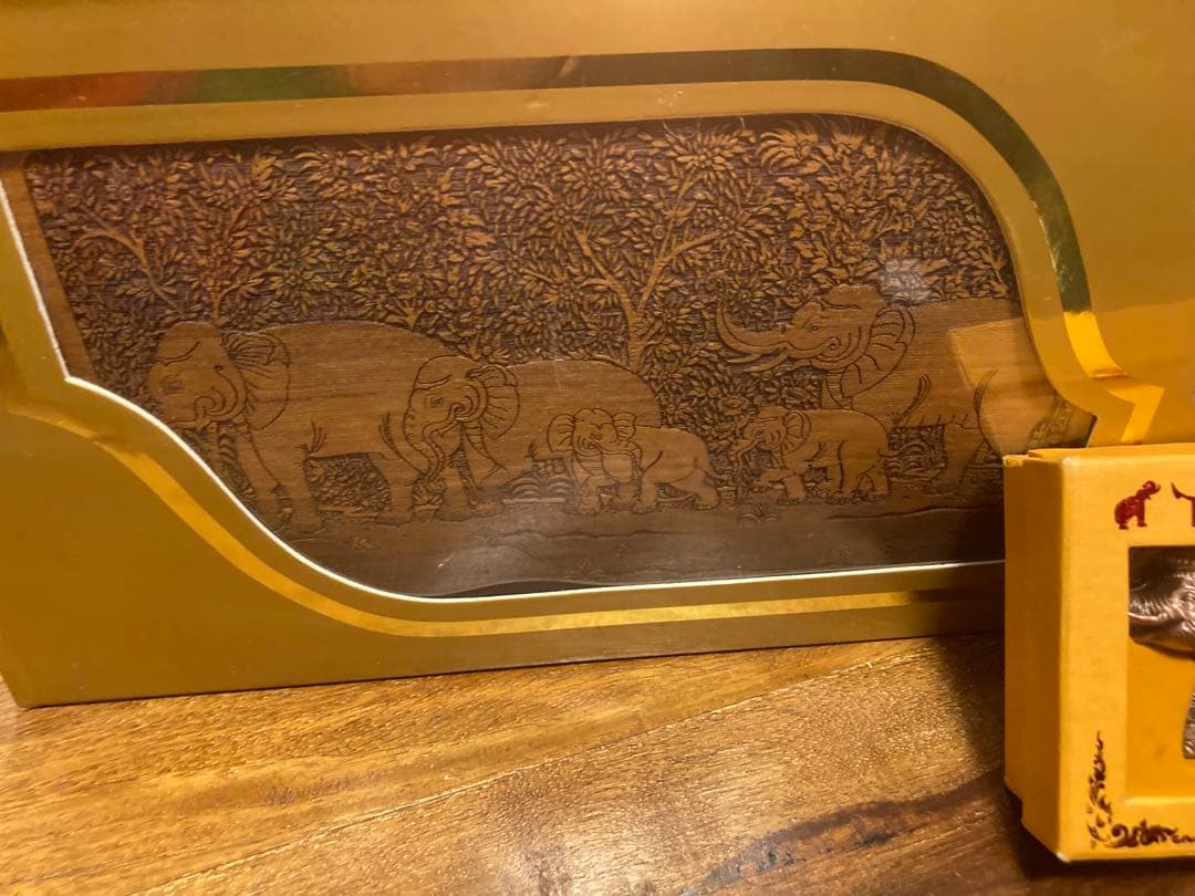 象の彫刻 木製オルゴール99 Products 象の置物セット